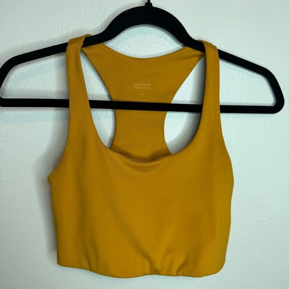 GIRLFRIEND COLLECTIVE Paloma Bra Top in Golden Yellow